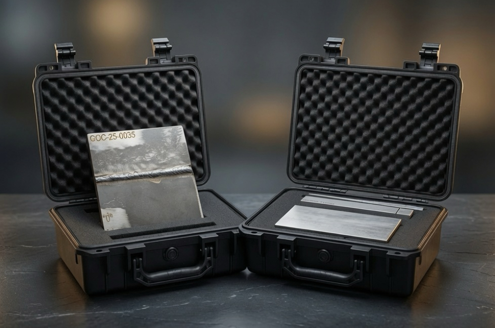 Certified reference samples in X-TEST transport cases