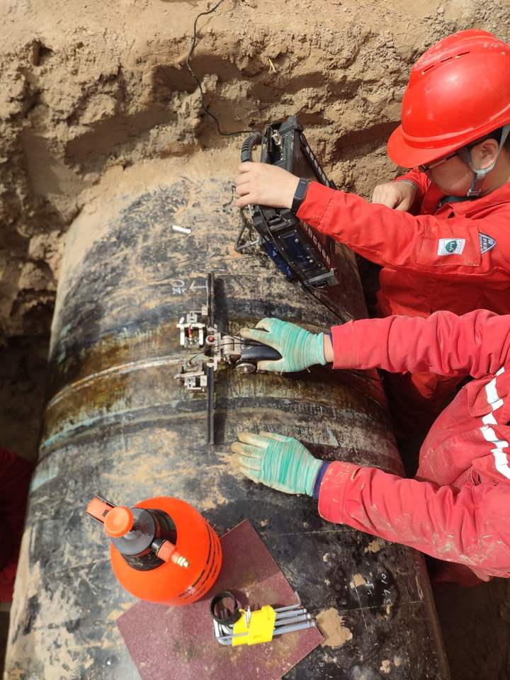 MOS40 — Dual-probe Spiral Welded Pipe Scanner