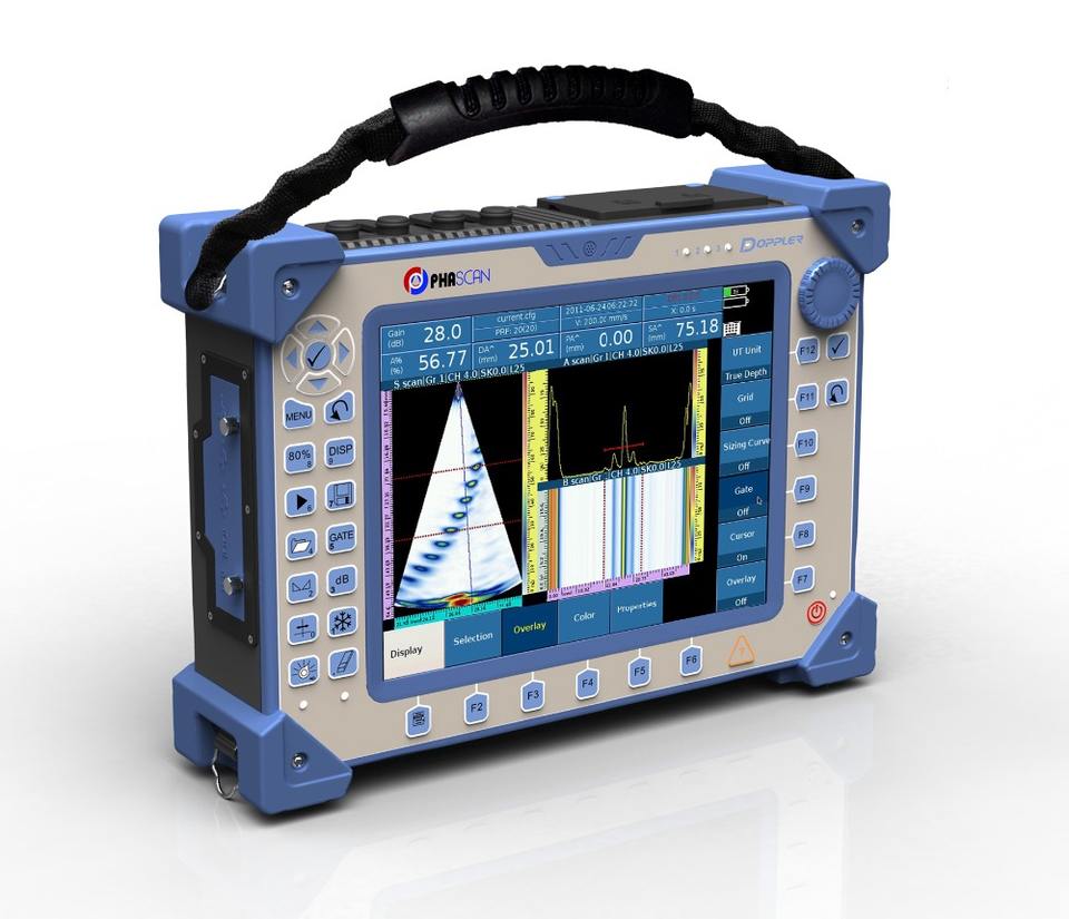 Phascan — phased array flaw detector with TOFD