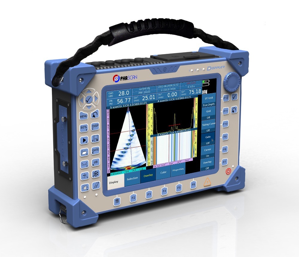 Phascan — phased array flaw detector with TOFD